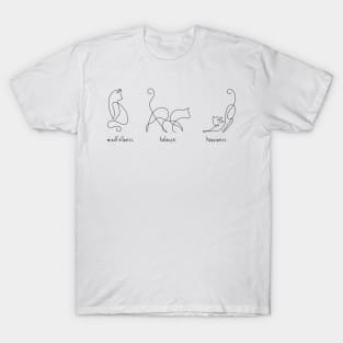 Katzen Yoga Mindfulness T-Shirt